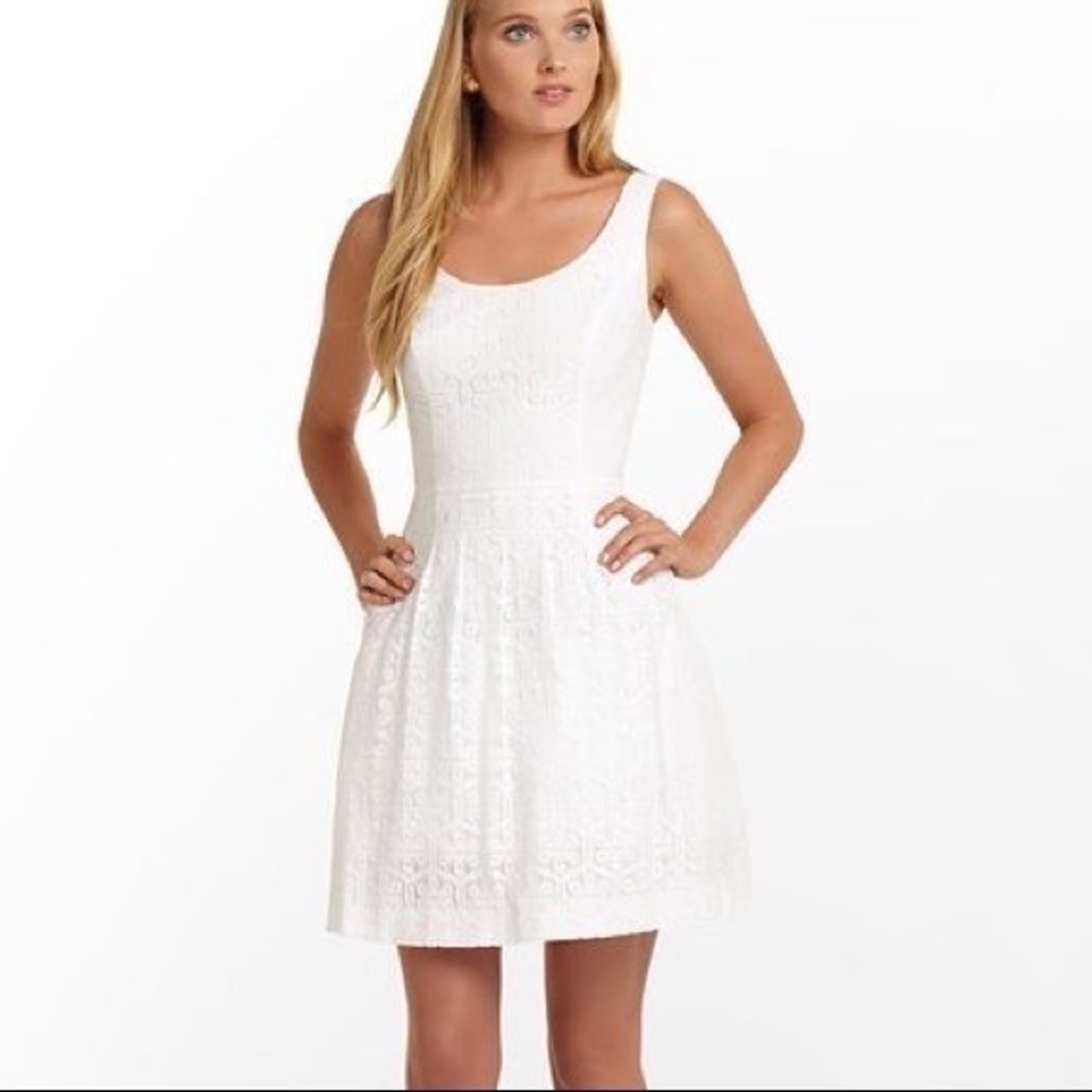 Lilly Pulitzer Posey Dress in Daisy Lane Lace + Resort White